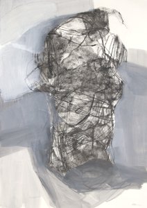 Torso 6, 2022 (houtskool op papier)