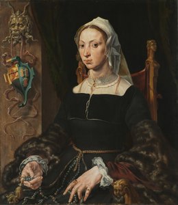 Portret van Machtelt Suijs, ca. 1540-1545 door Maerten van Heemskerck