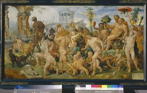 Triomftocht van Silenus (schilderij op eikenhout) door Maerten van Heemskerck