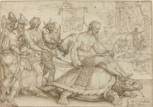 De triomf van Job door Maerten van Heemskerck