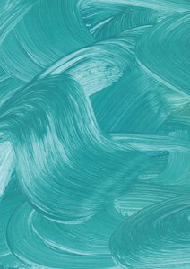 Vloeiende blauwgroene penseelstreken