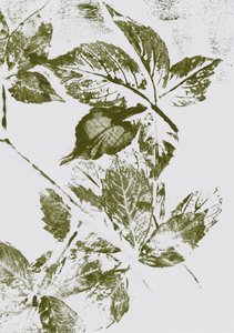 Groene bladerenprints