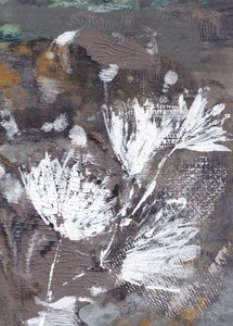 Witte bloemen met structuur