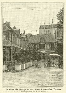 Huis in Marly waar de Franse auteur Alexandre Dumas de Jongere stierf door Mairet