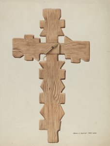 Penitente Kruis, Gesneden Hout, ca. 1937