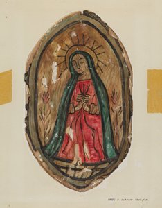 Retablo - Santa Maria, ca. 1939 door Majel G. Claflin