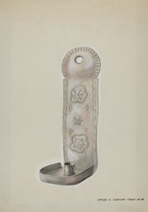 Blikken kaarskandelaar, c. 1937 door Majel G. Claflin