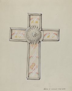 Blik & behang kruis, ca. 1937 door Majel G. Claflin