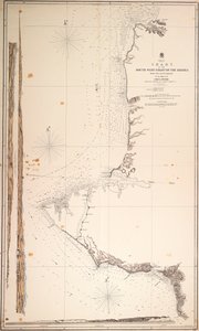 Zwarte Zee, kaart van de zuidwestkust van de Krim van Kaap Aia tot Alma Bay. Door de officieren van H.M.S.V. Spitfire. door Malby Malby