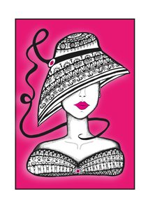 Dame in roze