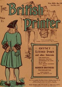The British Printer Vol. XXX - No. 175 April-Mei, 1917 omslag, 1917 door Mander Brothers