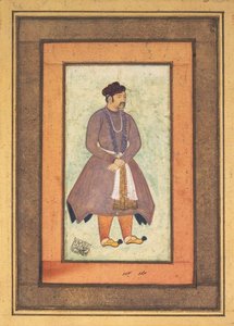 Portret van Akbar de Grote 1542-1605, Mughal keizer, tweede helft van de 16e eeuw door Manohar