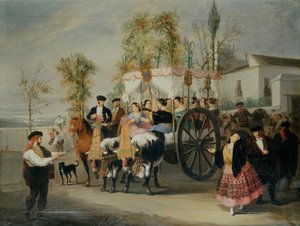 Een Processie door Manuel Cabral y Aguado Bejarano