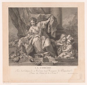 Allegorie op de komedie door Manuel Salvador Carmona