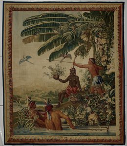 Les pêcheurs (The Fishermen), Tapestry from Les Anciennes Indes (The Old Indies) Series door Manufacture Royale des Gobelins
