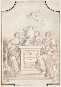 Ontwerp voor een monochroom schilderij, Kerk van Corpus Domini, Bologna, Italië