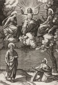 Christus, de Maagd en Sint Jan de Doper met Heiligen Paulus en Catharina