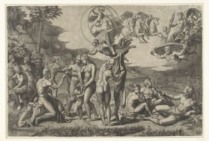 Oordeel van Paris door Marcantonio Raimondi