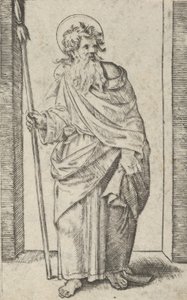 Sint Matthias, ca. 1500-1534 door Marcantonio Raimondi