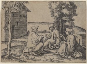 De Drie Doktoren door Marcantonio Raimondi