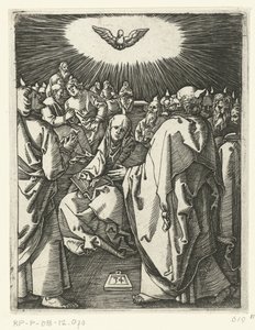 Uitstorting van de Heilige Geest (Passie van Christus) door Marcantonio Raimondi