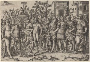 Triomf door Marcantonio Raimondi, after Jacopo Ripanda