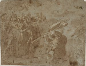 De arrestatie van Christus met Sint Petrus die het oor van Malchus afsnijdt