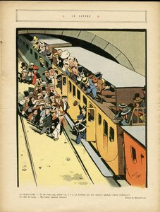 Illustratie van Marcel Capy in Le Rire, 03/09/10 - De satyre - Architectuur Stedenbouw, Trein Spoorweg, Brug