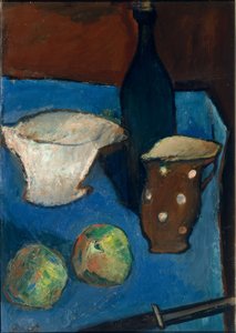 Het blauwe tafelkleed