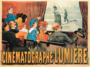 "De Waterer Watered", poster reclame voor Cinematographe Lumiere, 1896 door Marcelin Auzolle