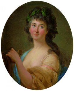 Portret van Catherine Gattai Thomatis als muze door Marcello Bacciarelli