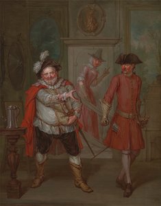 Scène uit "Henry IV, deel I" van Shakespeare door Marcellus Laroon the Younger