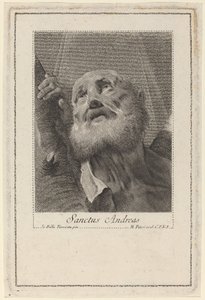Heilige Andreas door Marco Alvise Pitteri after Giovanni Battista Piazzetta