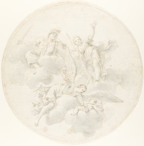 De Kastijding van Cupido door Jaloezie in Aanwezigheid van Diana en Mars door Marcantonio Franceschini