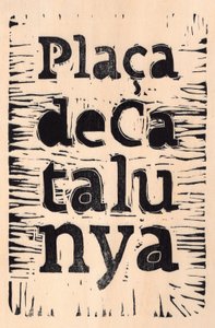 Barcelona, 2017 (linoleum op hout)