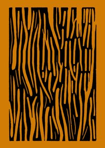 Hout, 2023 (linoleum op papier) door Marco Campedelli