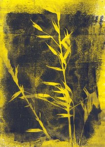 Gele bladeren, 2024 (monotype) door Marco Campedelli