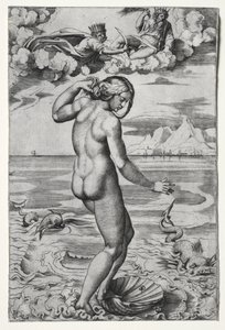 De Geboorte van Venus, ca. 1516 door Marco Dente