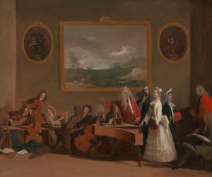 Repetitie van een opera door Marco Ricci