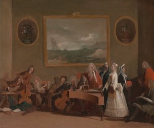 Repetitie van een opera door Marco Ricci