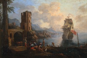 Zeegezicht met figuren
