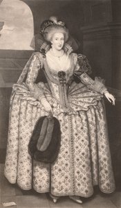 Koningin Anna van Denemarken door Marcus Garret Gheeraerts the Younger