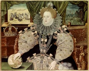 Portret van koningin Elizabeth I van Engeland, bekend als het Armada-portret, c.1588 door Marcus Gheeraerts
