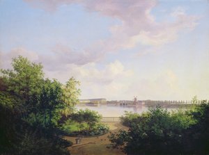 De tuin van Johannes Amsinck aan de Binnenalster, 1837