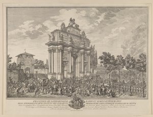 Frantz Stephans erepoort, bij intocht in Florence 1739 door Marcus Tuscher