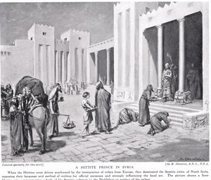 Een Hettitische prins in Syrië, illustratie uit 