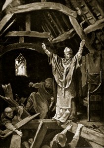 Instorting van de vloer in Calne, 978, illustratie uit 