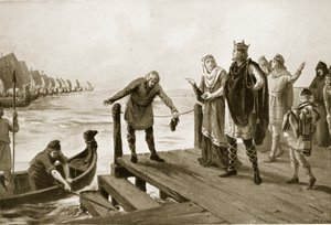 Edgar de Vredelievende houdt een marineoverzicht, illustratie uit 
