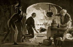 Lambert Simnel in de keuken, illustratie uit 