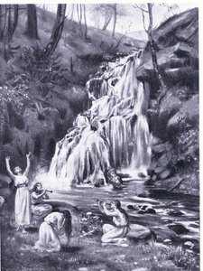 Fenicische maagden rouwen om het verlies van Adonis (litho) door Margaret Dovaston